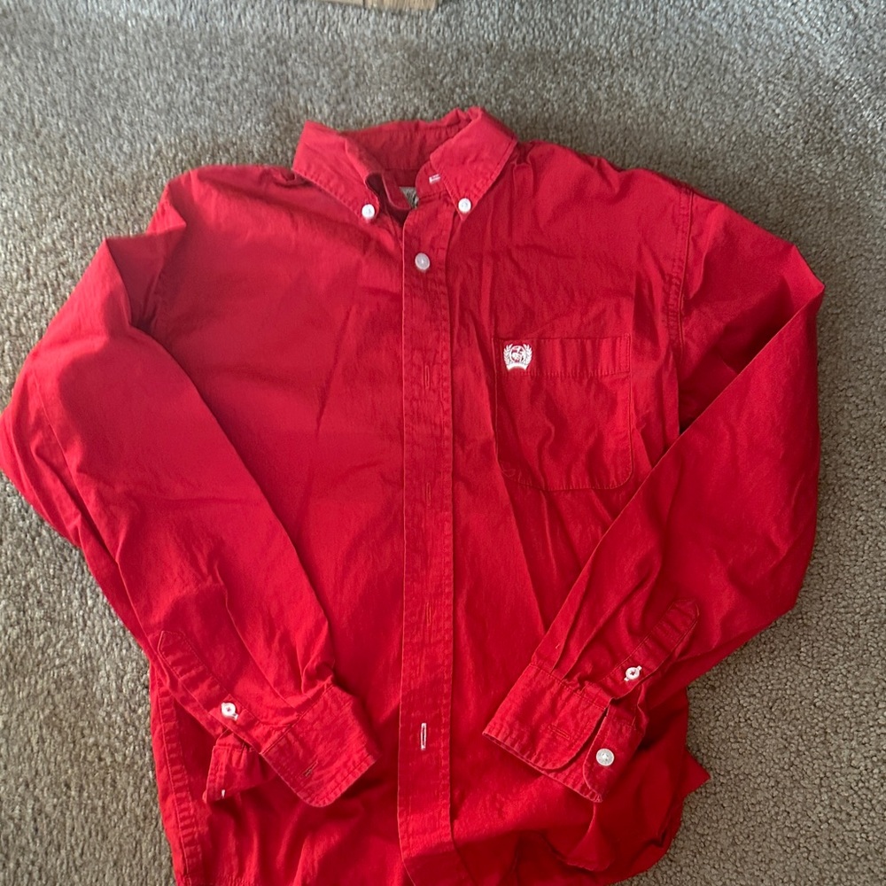 Cinch Kids Red Button Down Shirt